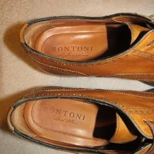 Bontoni Libertino Bergdorf Brown Pebbled Leather Wingtip 10.5 Box & Shoe Trees bontoni | Shoes | Bontoni Libertino Bergdorf Brown Pebbled  main image 2